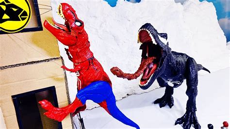 Trex Spiderman Sticky Venom Rex YouTube