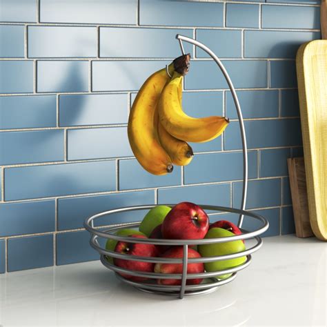 Stainless Steel Fruit Bowl With Banana Hook Foter