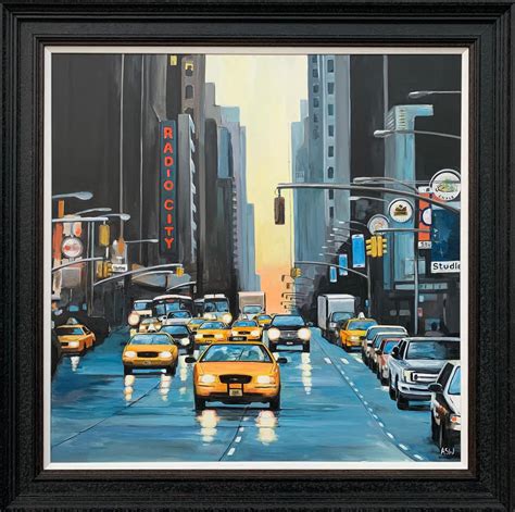 Angela Wakefield New York Rain Painting Of Manhattan Street By