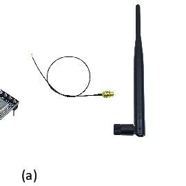 (a) ESP32-WROOM-32U and the 2.4 GHz 6 dBi omnidirectional antenna, and... | Download Scientific ...