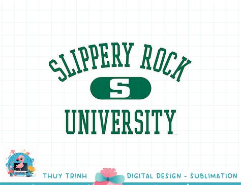 Slippery Rock The Rock Varsity Logo Officially Licensed Png Inspire