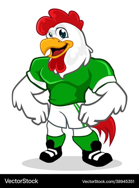 Rooster Sport Mascot Cartoon Royalty Free Vector Image