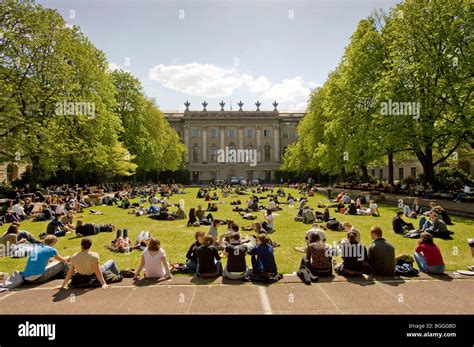 Students on campus of Humboldt University, Berlin, Germany, Europe ...