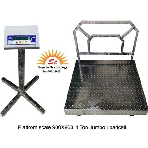 Sunrise Mild Steel 1 Ton Jumbo Loadcell Platform Scale Size 900 X 900