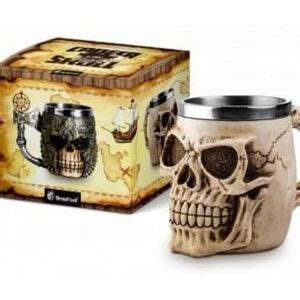 Caneca Caveira 450 Ml Resina Brasfoot Skull Head Leroy Merlin