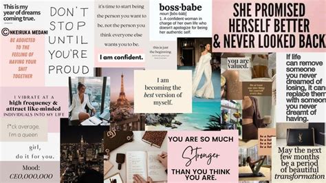 2022 VISION BOARD Quote Collage Manifestation Macbook Wallpaper