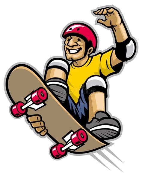 Roller Skater Fun Cartoon Seventies Stock Vector Illustration Of