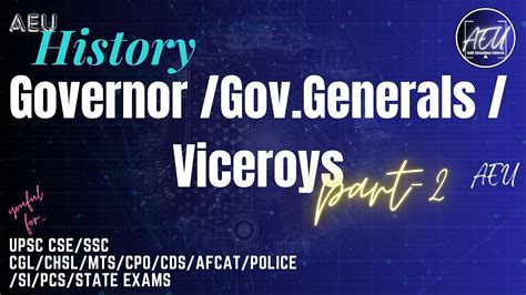 Governors Gov Gen Viceroys Part History Modern History Upsc