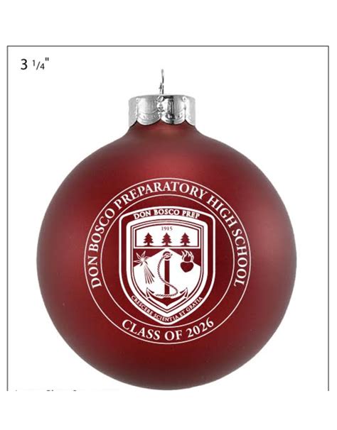 Class of 2026 Ornament - Don Bosco Prep Campus Store