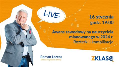 LIVE Z KLASĄ Roman Lorens Awans na nauczyciela mianowanego w 2024 r