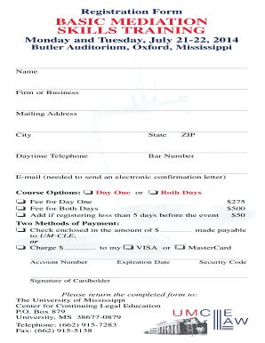 Fillable Online Outreach Olemiss Skills Training Fax Email Print