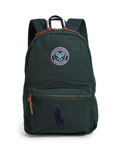 Polo Ralph Lauren Wimbledon Canvas Backpack In Green For Men Lyst