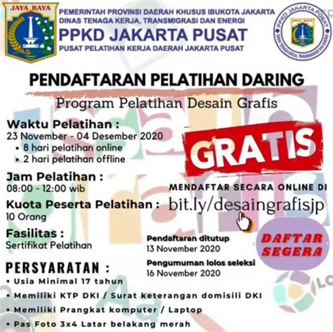 Pelatihan Kerja Gratis Ppkd Jakpus Desain Grafis Atmago