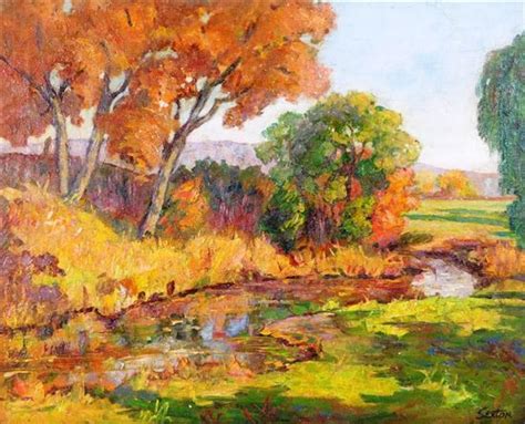 Lot Frederick Sexton Connecticut 1889 1975 Oil On Canvas Transitional Autumn Scene With