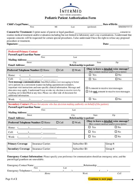 Fillable Online Consent For Treatment I Print Name Of Parent Or Legal