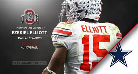 Drafted Ezekiel Elliott Selected Fourth Overall By The Dallas Cowboys