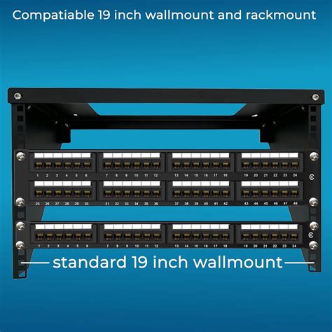 Zoerax Cat Ports Patch Panel Rack Mount Inch Rj Ethernet