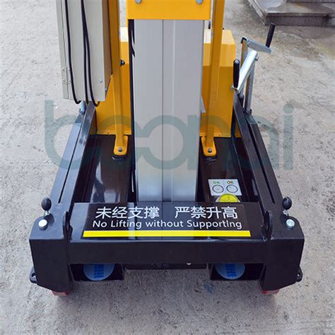 Hydraulic Double Mast Aluminum Alloy Lift Platform China Scissor Lift