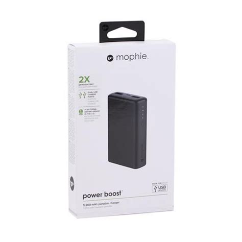 Mophie Power Boost 5200mah Portable Charger Usb Devices Black Certified Refurbished