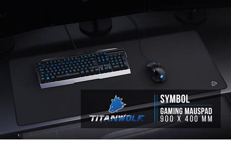 CSL Computer XXL Speed Gaming Titanwolf Mouse Pad Black 900 X 400 Mm