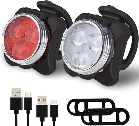 Balhvit Bike Light Set USB Rechargable Lights