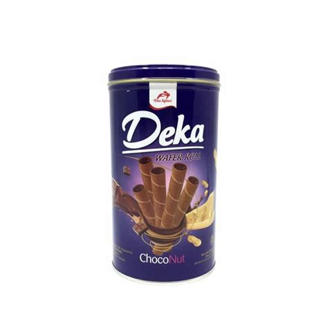 Deka Wafer Roll ChocoNut Tin Can 360 G Food Drinks Packaged