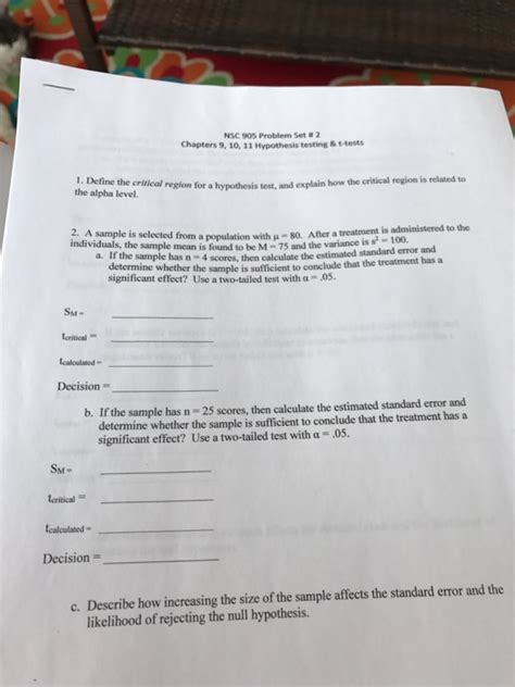 Solved Define the critical region for a hypothesis test, and | Chegg.com