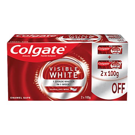 Buy Colgate Toothpaste Visible White Saver Pack 200 Gm Online At Best