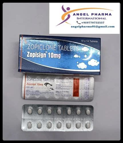 Zopisign Zopiclone Tablet Strength Mg And Mg Packaging Type