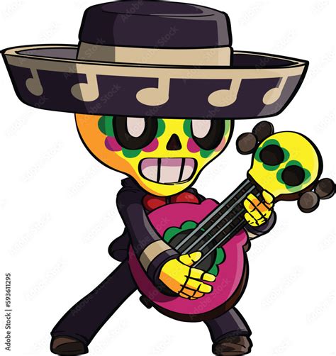 An Illustration Of The Character Poco From The Game Brawl Stars