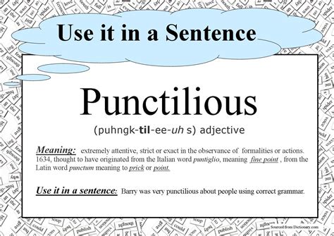 Punctilious Use It In A Sentence Sentences And Inspirational