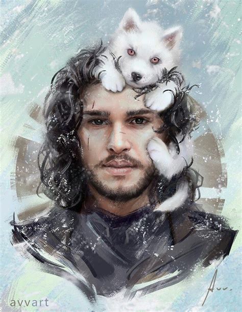 John Snow And A Wolf Game Of Thrones Jon Snow Artistas Arte Game Of Thrones