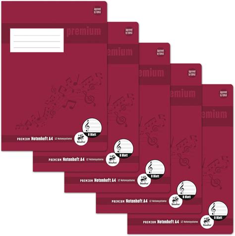 Staufen Premium Notenheft Din A Lineatur N Notensystem