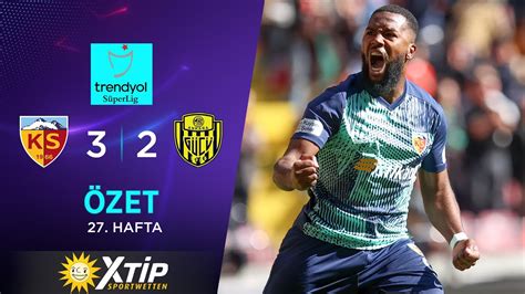 MERKUR BETS MH Kayserispor 3 2 MKE Ankaragücü Highlights Özet