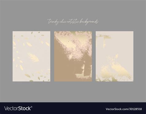 Chic Nude Pastel Color Decorative Card Templates Vector Image