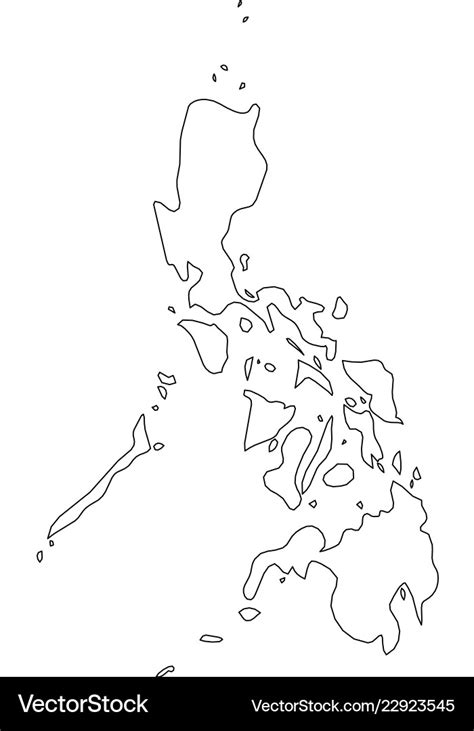 philippine map clipart black  white