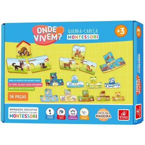 Quebra Cabeça Onde Comprar - Quebra Cabeça Infantil 36 Peças Grandes Animais Onde Vivem Educativo ...