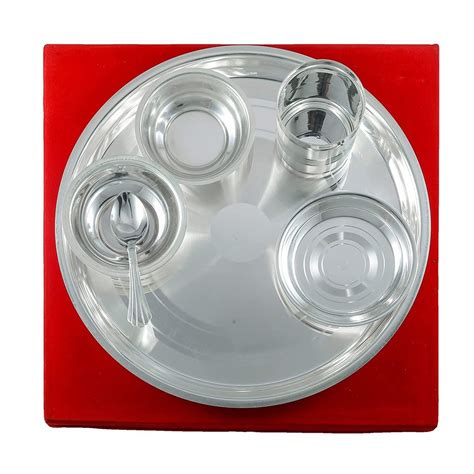 Ojas Silver Plated Stainless Steel Dinner Set At Rs 1750 Set Silver