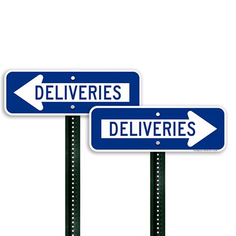 Deliveries Directional Traffic Sign, SKU: K-6100