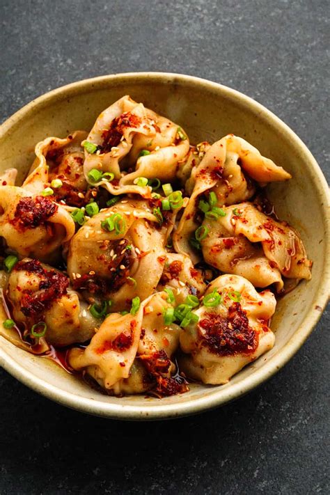 Wontons In Chili Oil Whisper Of Yum