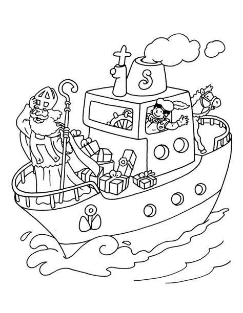 St Nicholas Coloring Sinterklaas Kleurplaten Sinterklaas