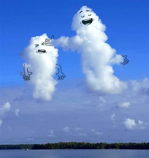 Adorable Illustrations Drawn On Clouds By This Artist In