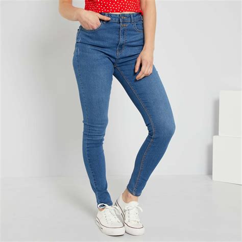 Jean Skinny Co Con U Fille Adolescente Bleu Clair Kiabi