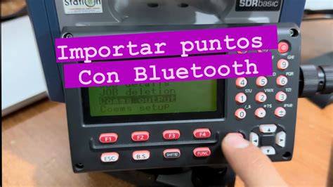 Cómo importar puntos de la Estación Total a la PC con Bluetooth