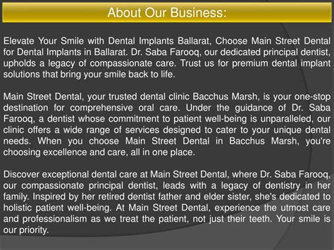 Ppt Dental Clinic Bacchus Marsh Powerpoint Presentation Free