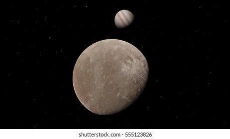 Largest Moon Jupiter Ganymede Elements This Stock Illustration ...