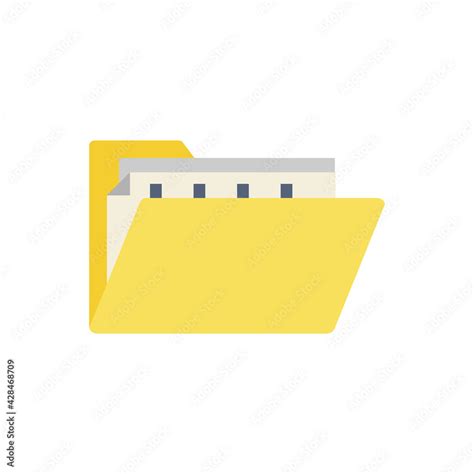 Carpeta Icono De Carpeta Para A Adir Documentos Ilustraci N Vectorial