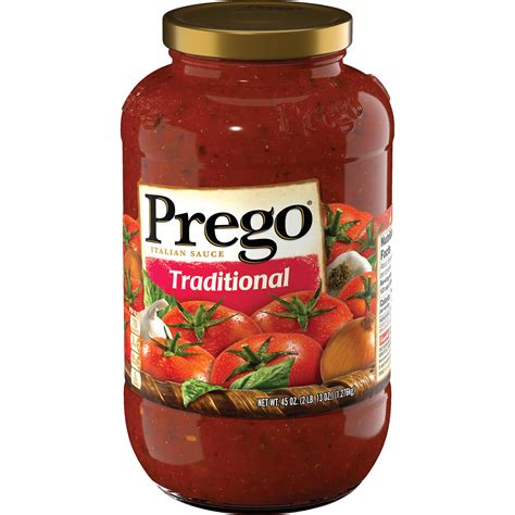 Prego Pasta Sauce Traditional Italian Tomato Sauce 45 Ounce Jar