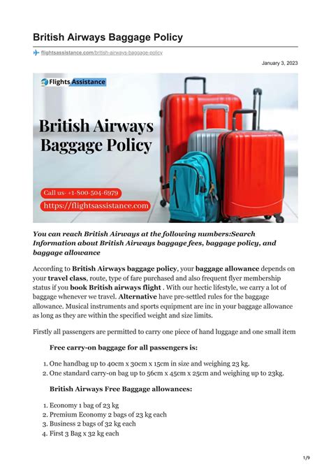 British Airways 2023 Baggage Allowance My Baggage Atelier Yuwa Ciao Jp