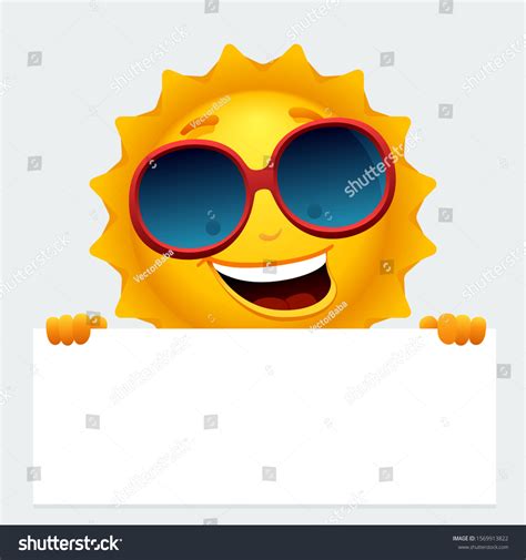 Vector Illustration Cartoon Happy Sun Character Stock Vector Royalty